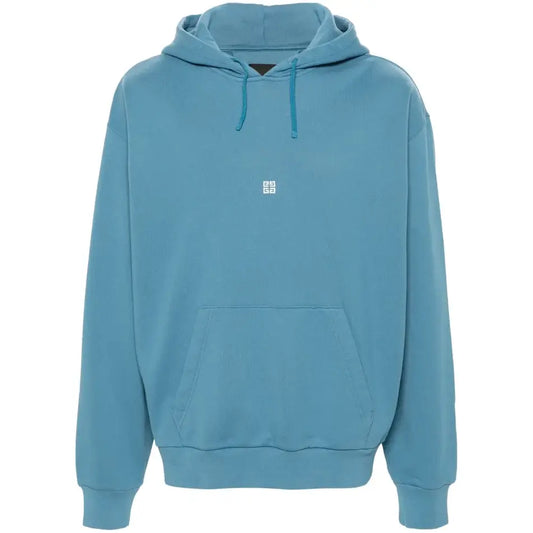Givenchy 4G Logo Embroidered Hooded Sweatshirt Blue