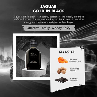 Jaguar Gold in Black by Jaguar - perfume for men - Eau de Toilette, 100ml