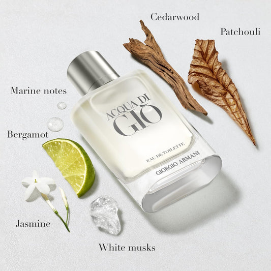 GIORGIO ARMANI Acqua Di Gio By For Men. Eau De Toilette Spray 3.4 Ounces