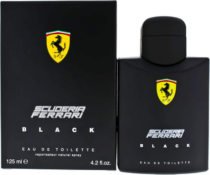 Ferrari Black Eau de Toilette Spray for Men, 4.2 Ounce