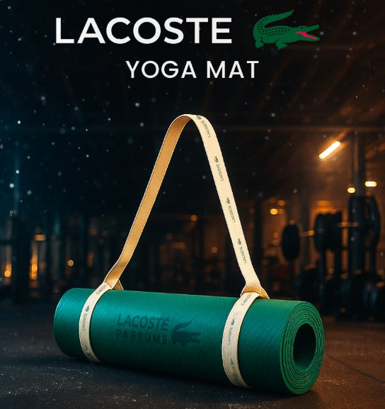 Lacoste Parfums Premium Yoga Mat with Carry Strap
