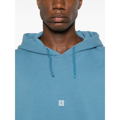 Givenchy 4G Logo Embroidered Hooded Sweatshirt Blue